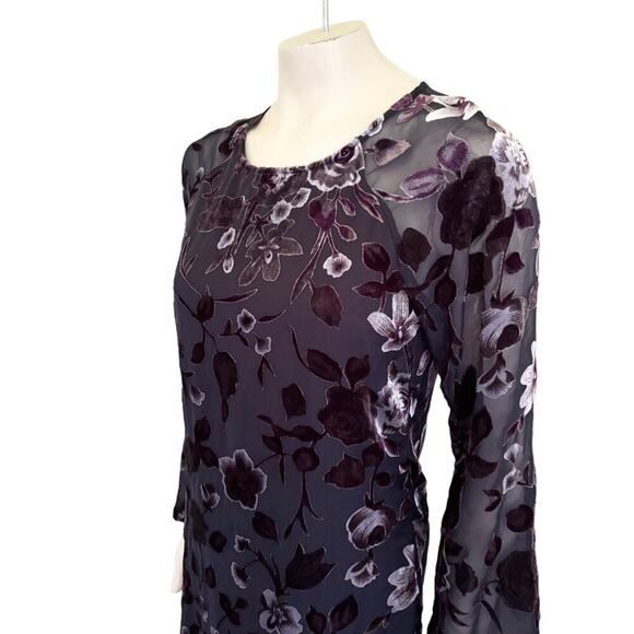 STARING AT STARS Urban Outfitters Velvet Floral Applique Mini Dress SZ S - Picture 5 of 13